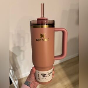 Stanley Antique Pink Quencher Tumbler with Straw